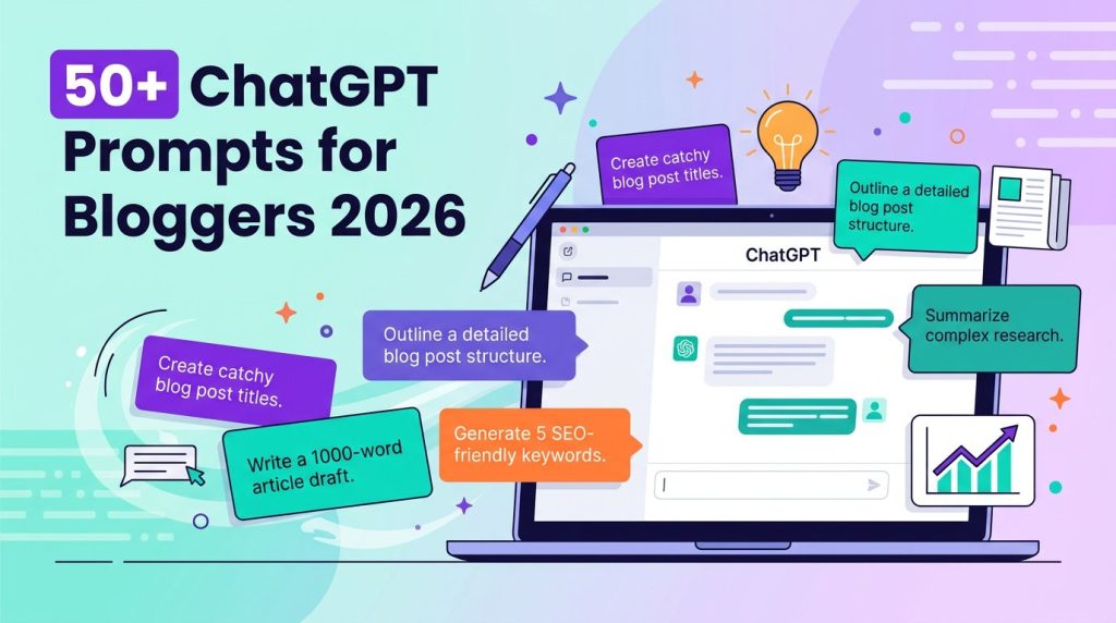 50+ free ChatGPT prompts for bloggers — copy-paste templates for SEO content writing in 2026